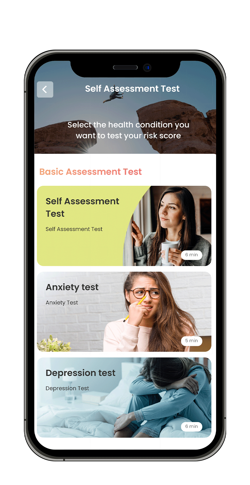 Online Self Assessment Tests App